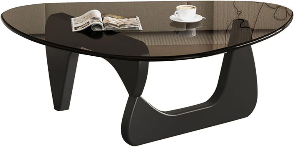 Modern Glass Coffee Table, Mid Century Coffee Table, Small Coffee Table for L...