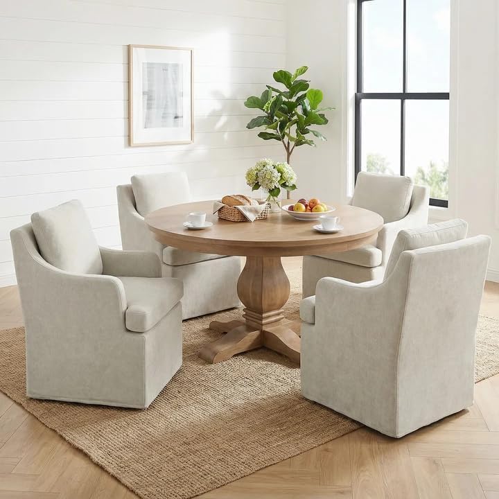VKNOW Upholstered Dining Chairs Set of 6, Modern Kitchen Chairs Dinner Chairs...