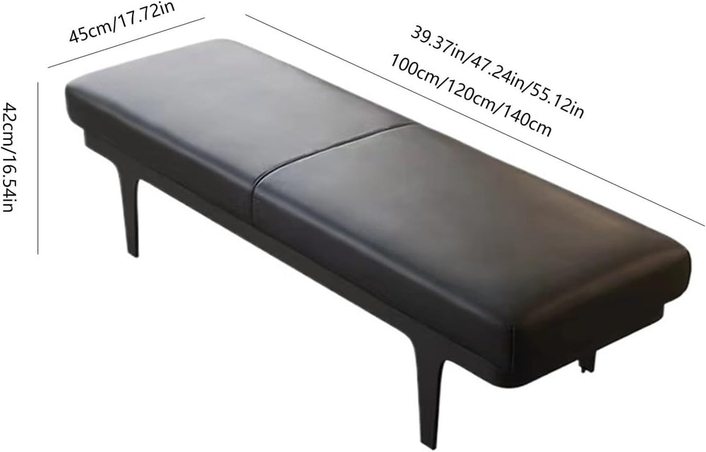 Modern PU Leather Upholstered Bedroom Bench, Padded Entryway, End of Bed with...