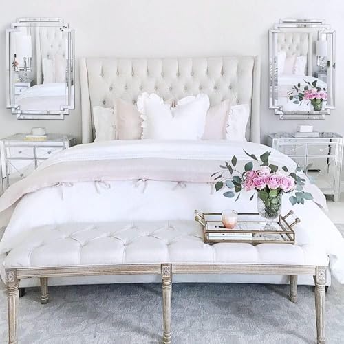Modern Large Living Room Decorative Mirror with Mirrored Frame