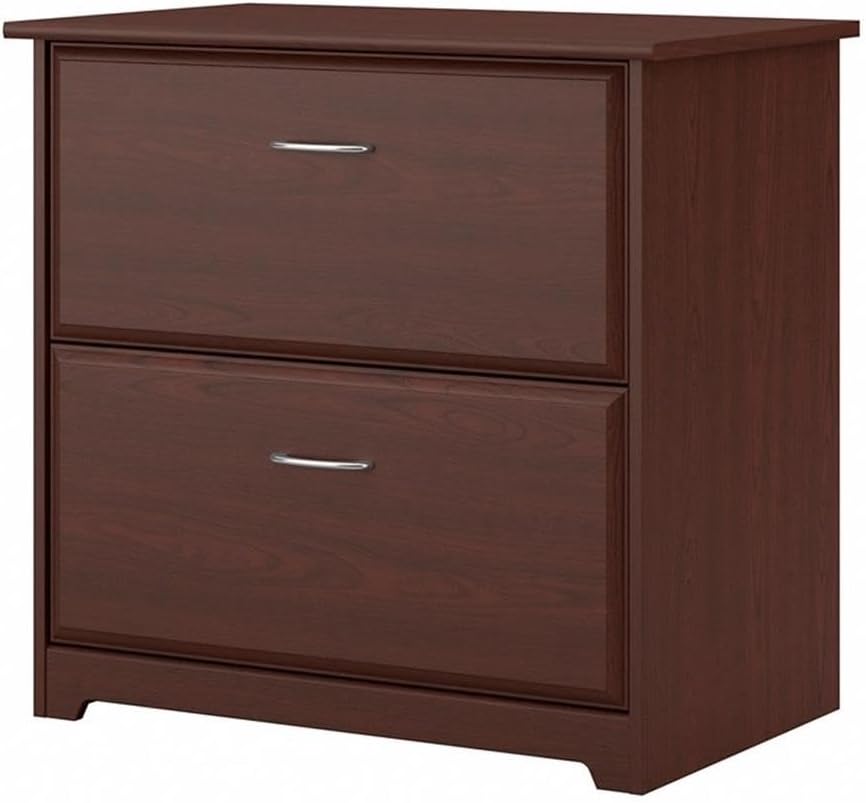 Bush Home Cabot 2 Drawer Lateral File Cabinet in Harvest Cherry, Home Office ...