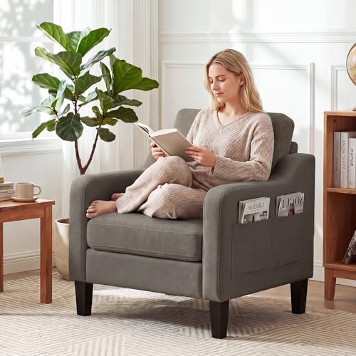 Accent Chairs Set of 2 for Living Room, Mid-Century Upholstered Armchair with...