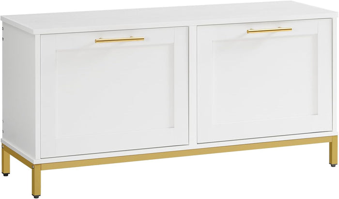 HOOBRO Shoe Bench with Storage, Shoe Storage Bench with 2 Flip Drawers