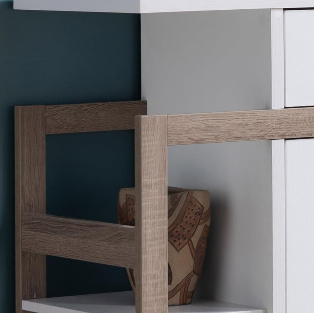 Modern Kitchen Pantry, White Buffet Storage Cabinet with 4 Shelves, Easy to M...