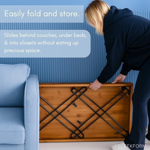 Sleekform Wood Folding Table - The Portland Lightweight Portable Desk
