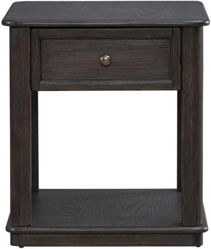 Pemberly Row 3 Piece Table Set, Rubberwood and Oak Veneers, Aged Oak Finish, ...