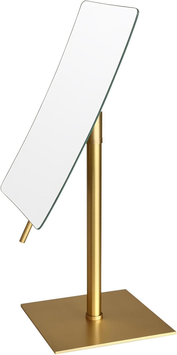 Bronze Table Standing Rectangular Vanity Makeup Mirror with 3X Magnification,...