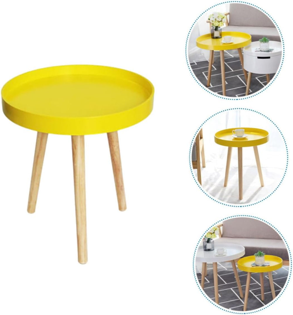 Alasum Mini Round Side Table Nordic Style Small Yellow Sofa Side Table Househ...