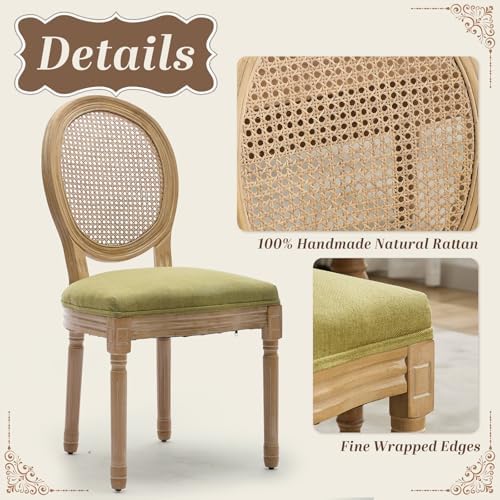 SoarFlash French Dining Chairs Set of 4, Vantage Dining Chair with Round Back...
