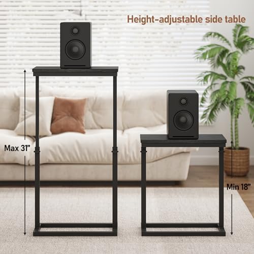 TUTOTAK End Table, Side Table, Tall Couch Table, Sofa Table, Set of 2