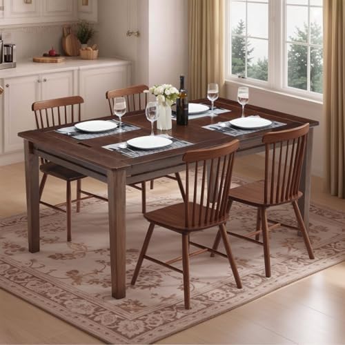 Coperat Solid Wood Board Game Table for 4-6 Players,Dining/Gaming Table w/ 54...