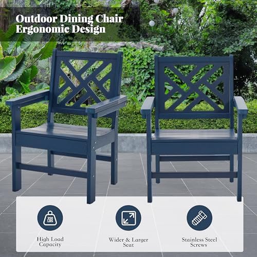 HDPE Outdoor Dining Set,10-Piece Outdoor Table and Chairs Include 8 Dining Ch...