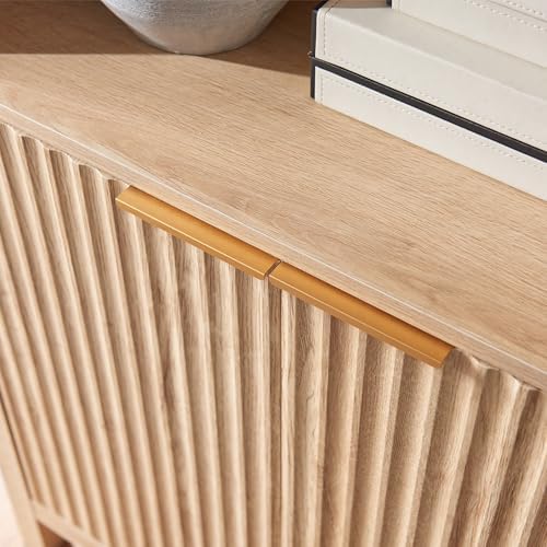 Arched Cabinet Bookshelf Bookcase - 71” Tall Mid Century Arched Display Cabin...