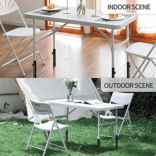 (4-PACK) Folding Table Leg Extenders, Highly Durable Steel Folding Table Leg ...