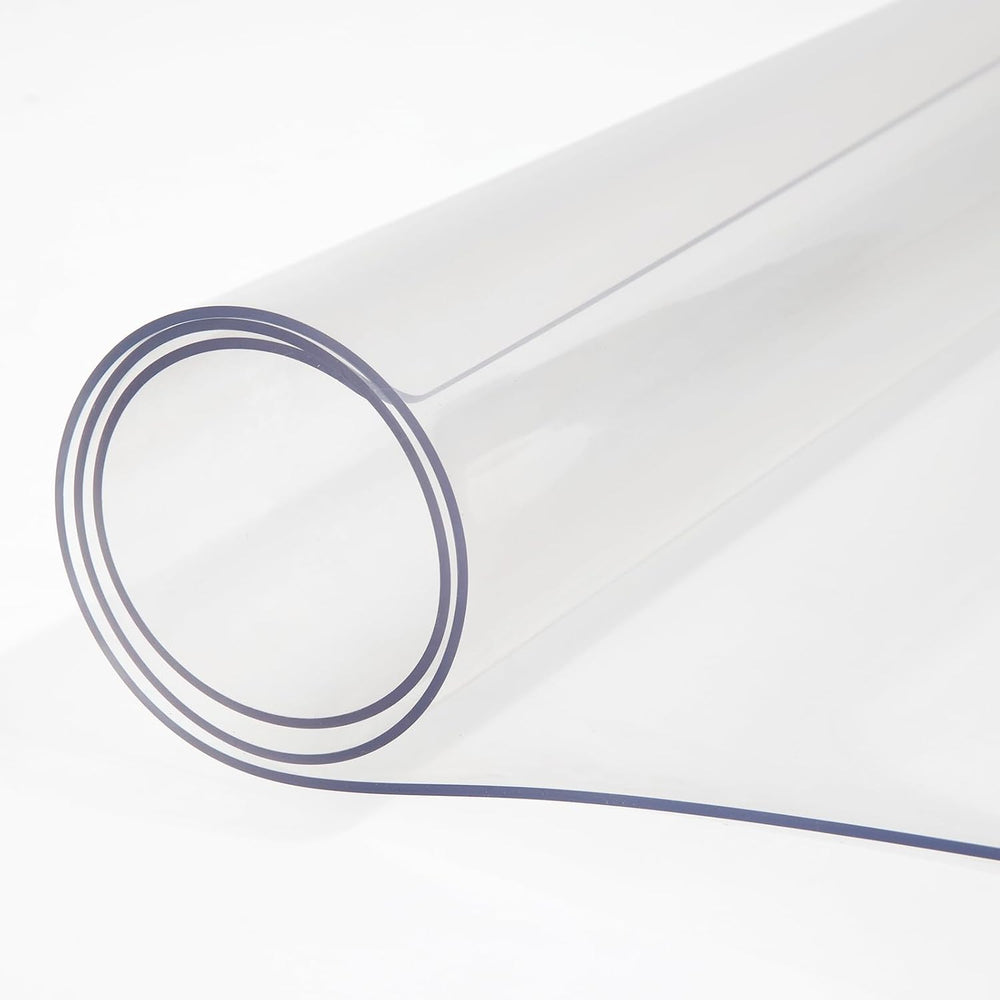 VEVOR Plastic Table Cover, 96 x 46 Inch 2.0mm, PVC Thick Clear Desk Protector...