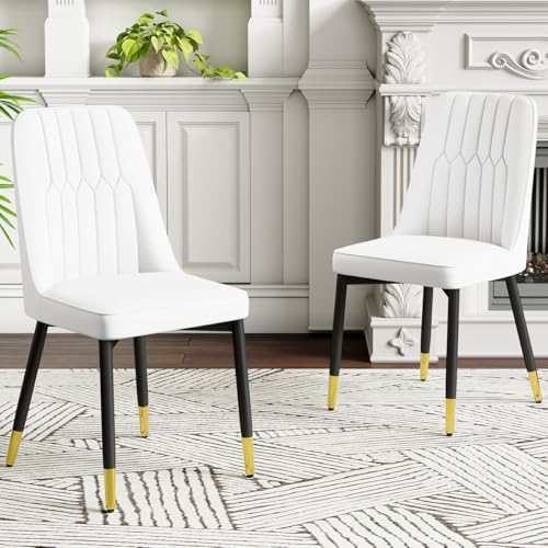 Dining Chairs Set of 4,Modern Dining Room Chairs,Faux Leather Dining Chairs w...