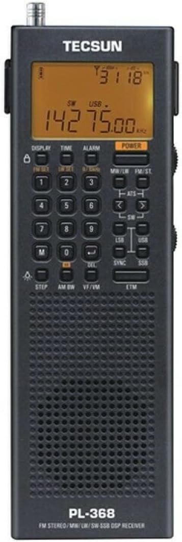 Tecsun Digital PL368 AM/FM/LW/SW Worldband Radio with Single Side Band Receiv...