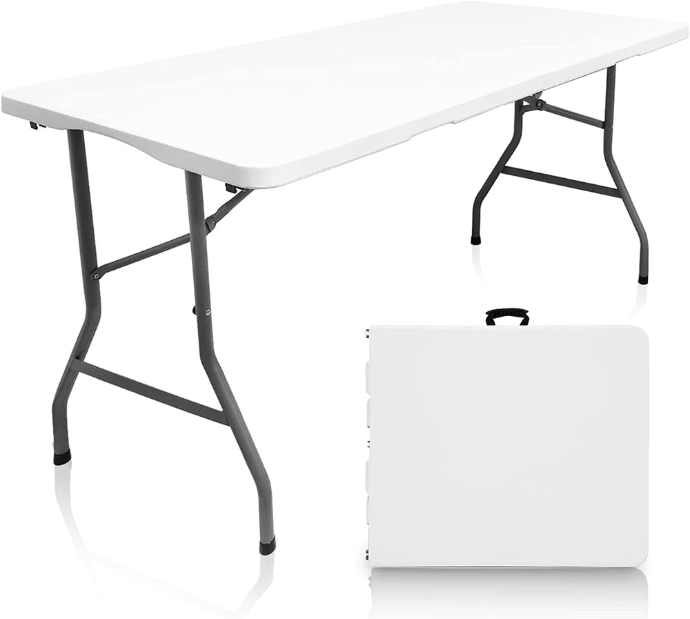 5FT Fold-in-Half Folding Table | 330 lb, Carry Handle