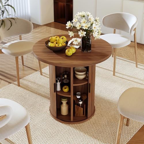 Nalupatio 31.5 Inch Round Dining Table for 2, Versatile Two-Person Kitchen Ta...
