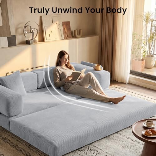 78.8" Convertible Futon Sofa Bed, Couch for Living Room | Corduroy Loves...