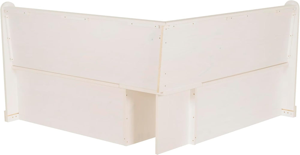 Linon Harris White Corner Breakfast Nook - Nook Only, Table is NOT included! ...