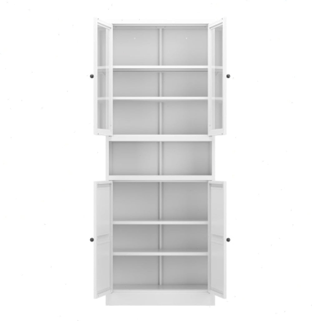 Kitchen Pantry Cabinet,72" White Pantry Storage Cabinet with Adjustable ...