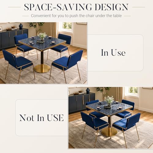 31.5'' Tulip Table, Square Pedestal Dining Table with Sintered Stone ...