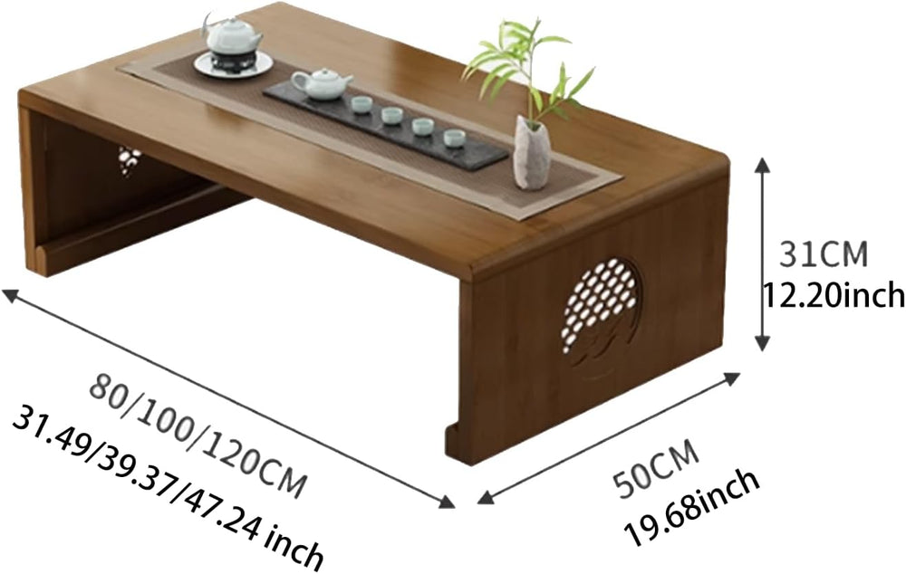 Folding Coffee Table Foldable Japanese Floor Table Low Table for Living Room,...