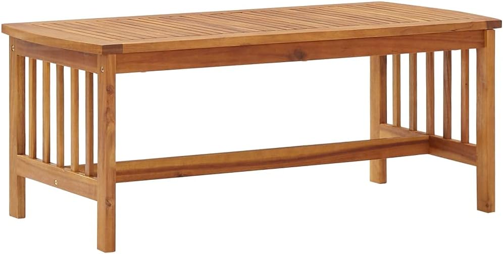 vidaXL Coffee Table 40.2"x19.7"x16.9" Solid Acacia Wood