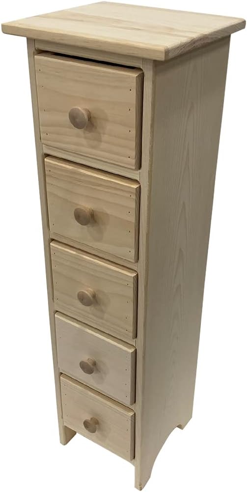 Peaceful Classics Skinny Drawers Cabinet - 5 Storage Drawers for Living Room,...