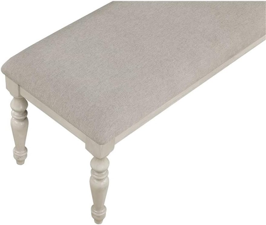 New Classic Furniture Jennifer Wood Elegant Bench, White