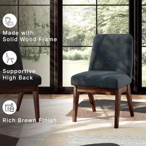 Signature Design by Ashley Dining Chairs Set of 2, Black Upholstered