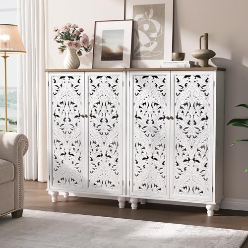 JOINICE 47" Tall Accent Cabinet with Doors & Storage for Living Room...