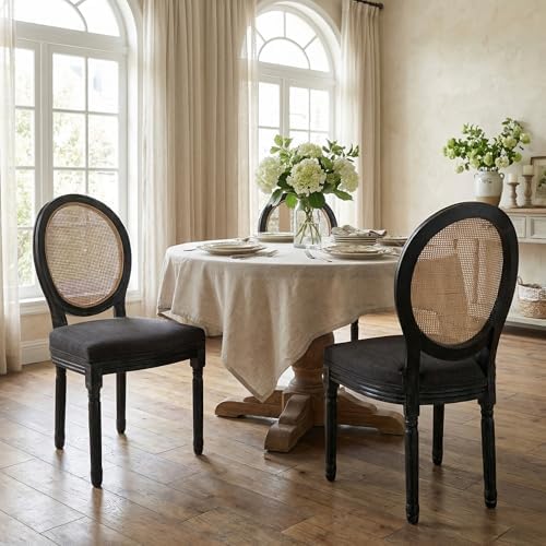 Farmhouse Dining Chairs Set of 2, French Country Dining Room Chairs
