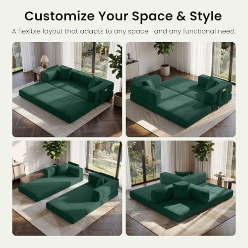 78.8" Convertible Futon Sofa Bed, Couch for Living Room | Corduroy Loves...