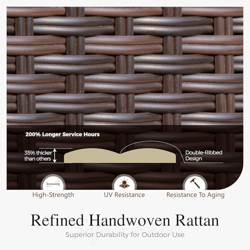 Sophia & William Outdoor Dining Set for 6, Expandable Acacia Wood Table