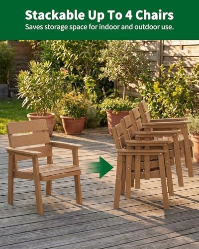 7-Piece Outdoor Dining Set, Patio Table & Chairs for 6,Teak