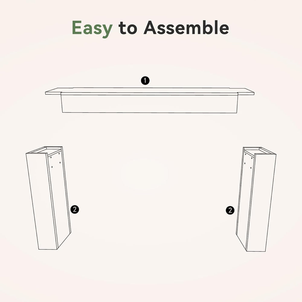 Solid Wood Console Table, 63-Inch Farmhouse Sofa Table Behind Couch for Entry...