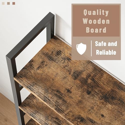 INNOD 70x70 Triple 5 Tier Book Shelf, Large Wooden Bookcase with 17 Open Disp...