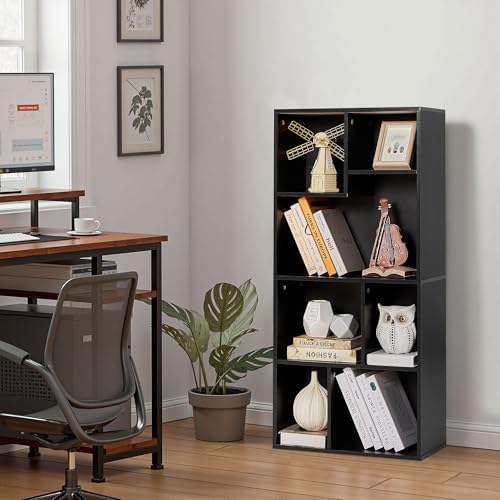 VECELO 42 Inch High Bookcase, 4-Tier Modern Storage Cabinet with Height Diffe...