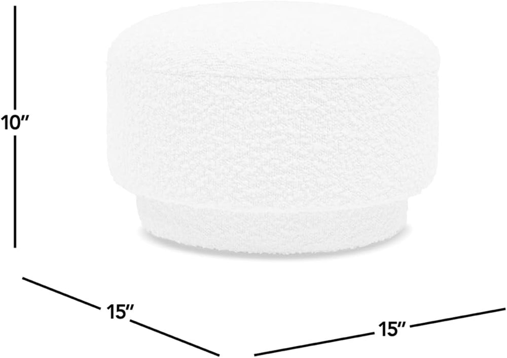 15" Small Foot Stool Ottoman Cute Foot Rest Round Mushroom Ottomans Mode...