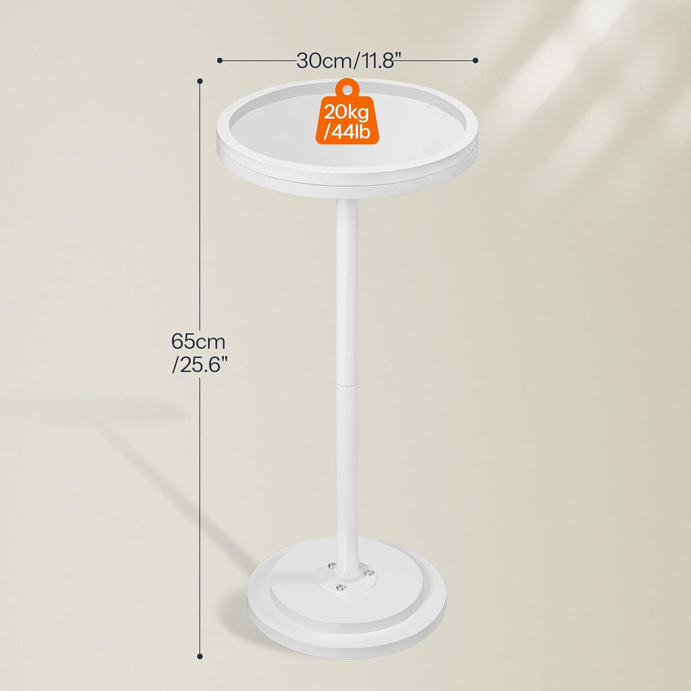 HOOBRO Small Round Side Table, Drink Table, Coffee Martini Table with Pedesta...