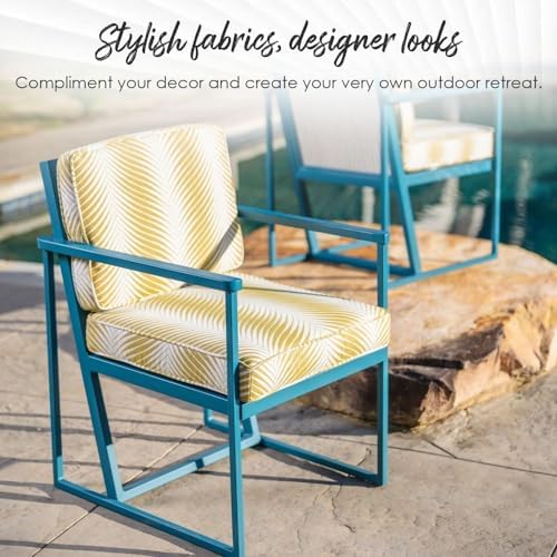RSH DECOR: Deep Seating Chair Cushion Set | 24” x 24” Seat | All-Weather Spun...