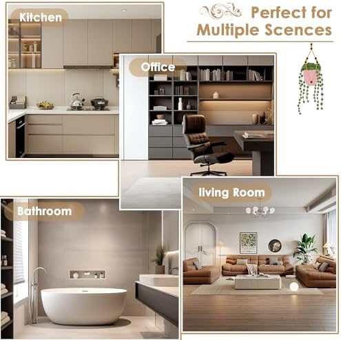 FOTOSOK 6-Tier Bamboo Shelf with Adjustable Shelves, Bamboo Kitchen Cabinet
