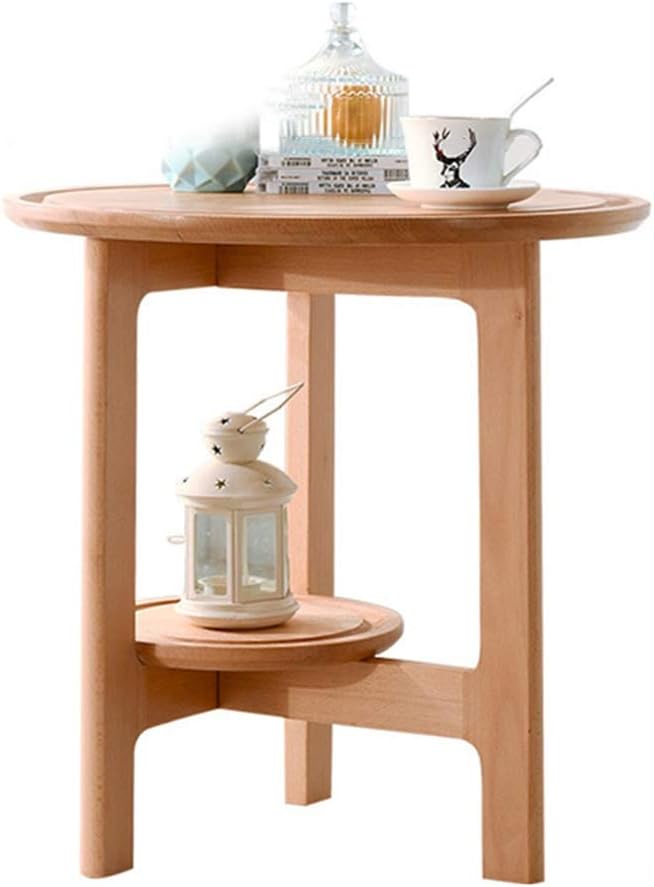 Premium Household Goods Round Phone Table, 25x 25 X 50 Cm - Rubber Wood