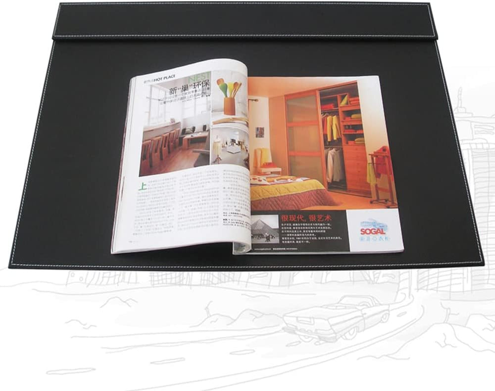 KINGFOM Ultra-Smooth PU Leather Desk Pad & Mat Office Desk Drawing & ...