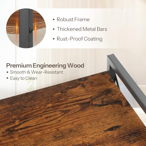 HOOBRO Bookshelf, 3-Tier Industrial Bookcase, Book Shelf Storage Organizer, S...