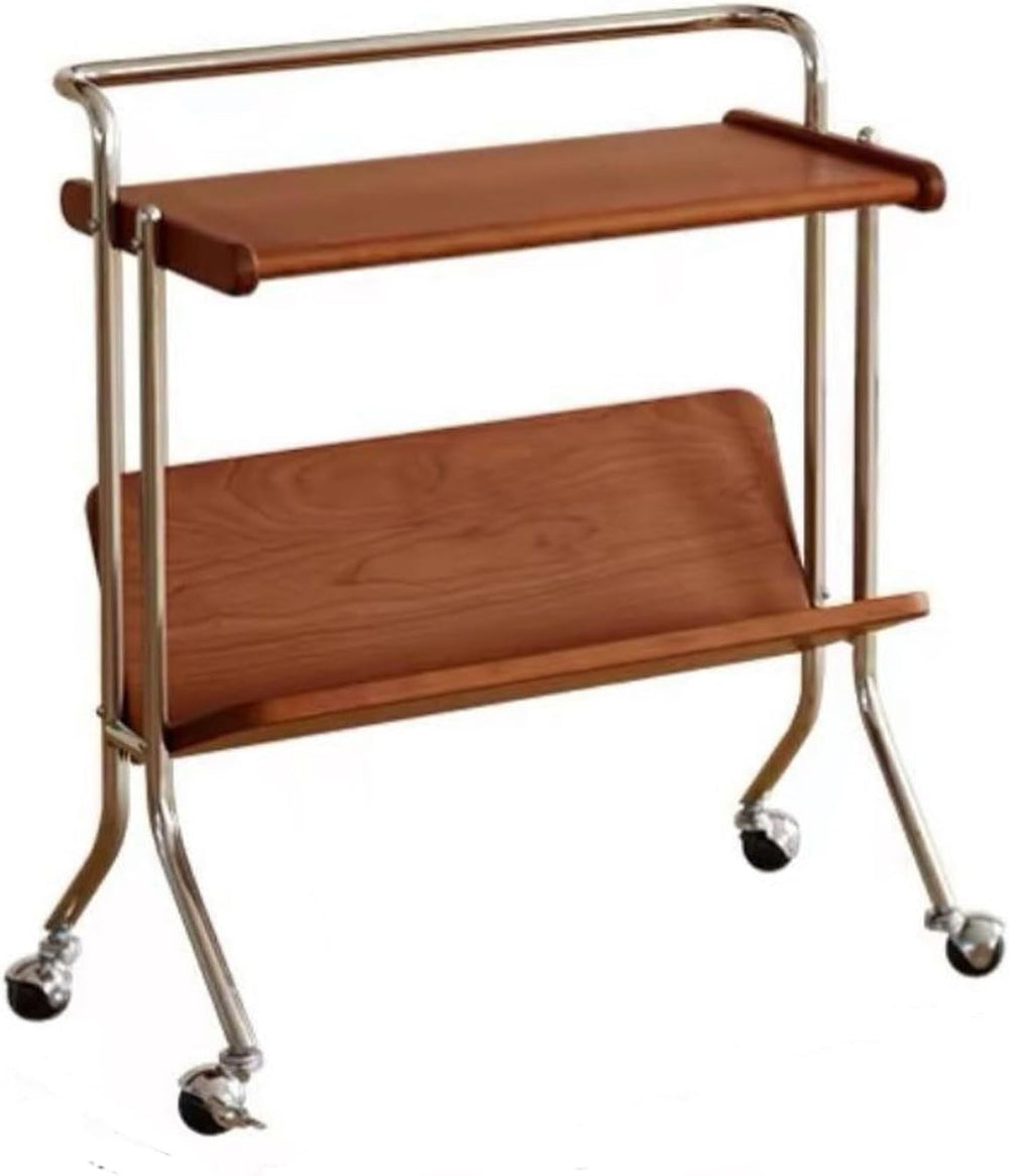 Metal Frame Trolley, Tea Table with Handle, Small Sofa Side Table,Storage Car...