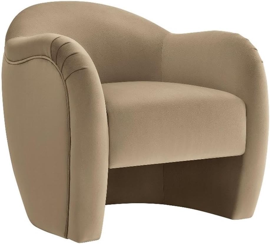 Modway Compose Barrel Chair with Performance Velvet Fabric in Taupe – Upholst...