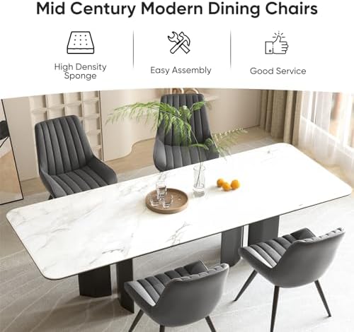 Nalupatio Modern Dining Chairs Set of 6, Comfy Dining Room Chairs with Thick ...